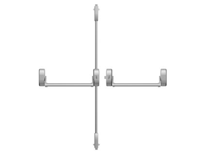 DK - SET PHA 2000 Dvojkrídlové dvere s 3-bodovým zaistením D2/1H-1D-1B  STM - strieborná matná