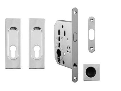 FT - Set na posuvné dvere - PZ/D - HR  CHL - chróm lesklý (F04)