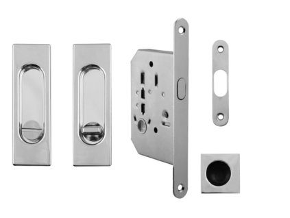 FT - Set na posuvné dvere - WC - HR  CHL - chróm lesklý (F04)