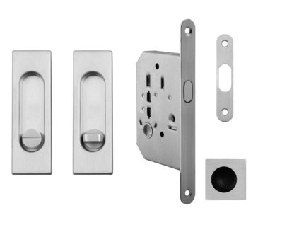 FT - Set na posuvné dvere - WC - HR  CHM - chróm matný (F05)