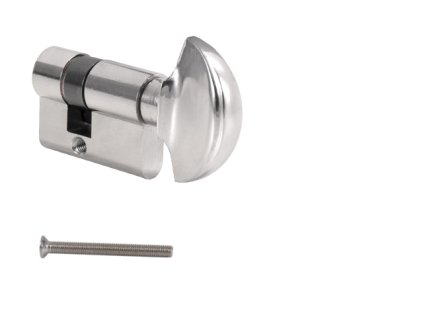 MPK -  Cylindrická vložka s gombíkom pre kovanie na sklo  NIM - nikel matný