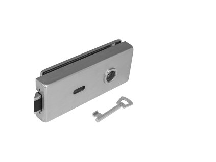 TI - Zámok na sklenené dvere  CHM - chróm matný (96)