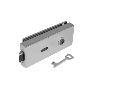 TI - Zámok na sklenené dvere  CHL - chróm lesklý (03)