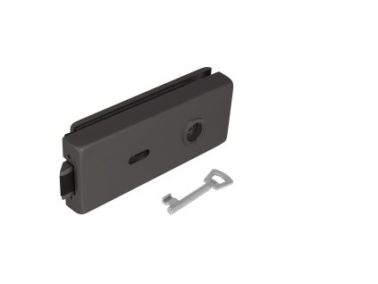 TI - Zámok na sklenené dvere  GRM - grafit matný (141)