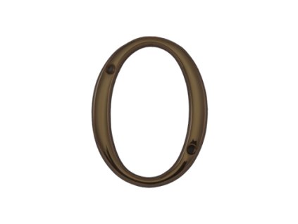 MPK -  DOMOVÁ ČÍSLICA "0" - 80 mm  BRM.LL - bronz matný