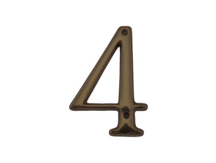 MPK -  DOMOVÁ ČÍSLICA "4" - 80 mm  BRM.LL - bronz matný