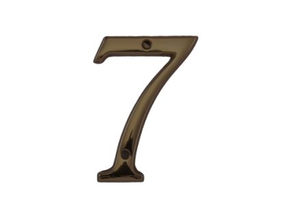 MPK -  DOMOVÁ ČÍSLICA "7"- 80 mm  BRM.LL - bronz matný