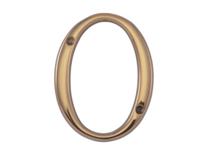 MPK -  DOMOVÁ ČÍSLICA "0" - 120 mm  ZLL - zlatá lesklá