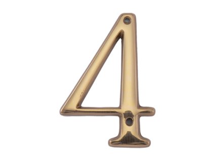 MPK -  DOMOVÁ ČÍSLICA "4" - 120 mm  ZLL - zlatá lesklá