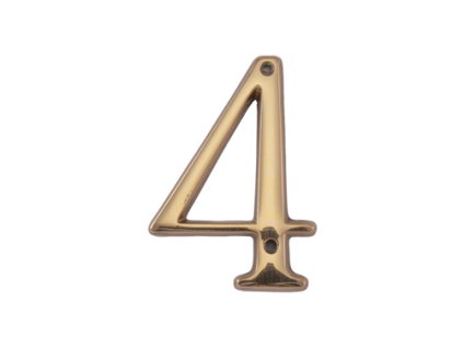 MPK -  DOMOVÁ ČÍSLICA "4" - 80 mm  ZLL - zlatá lesklá