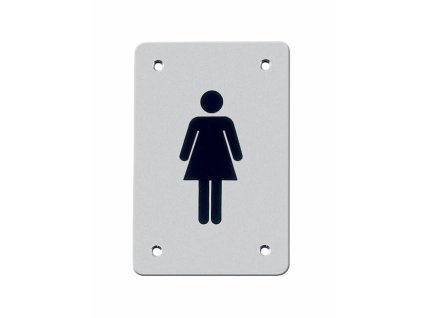 TI - Piktogram "Dámy" - hranatý  NEM - nerez matná (16)