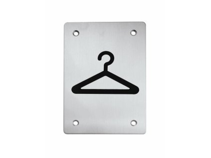 TI - Piktogram "Šatňa" - hranatý  NEM - nerez matná (16)