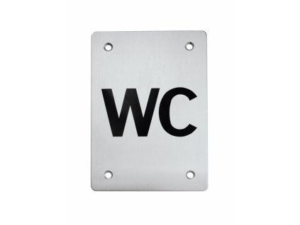 TI - Piktogram "WC" - hranatý  NEM - nerez matná (16)