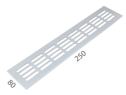 SRL - ALFA vetracia mriežka 80 x 250 mm  BIL - biela lesklá (RAL 9010)