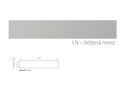 TI - LEŠTENÁ NEREZOVÁ VÝPLŇ MELODY VARIO  NEL - nerez lesklá (58)