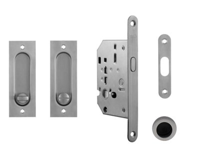 ATZ - Set na posuvné dvere hranatý 10403 - WC  NEM - nerez matná (16)