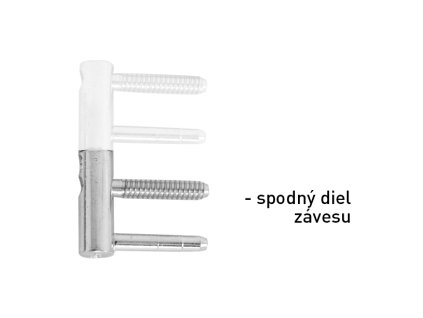 OV - Pánt nastaviteľný spodný 495/14  POB - pozink biely