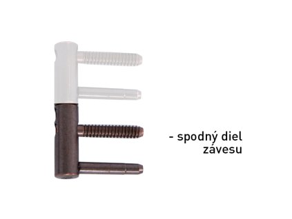 OV - Pánt nastaviteľný spodný 495/14  BRM - bronz matný