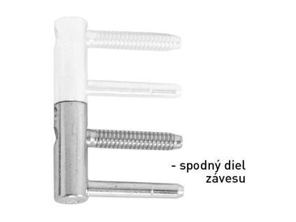 OV - Pánt nastaviteľný spodný 495/20  POB - pozink biely