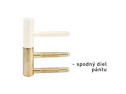 OV - Pánt nenastaviteľný spodný 101/15  ZLL - zlatá lesklá