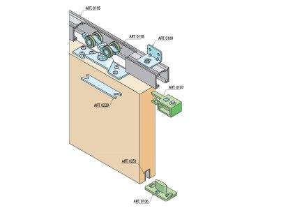 SC - POSUVNÝ SYSTÉM 100 SILENT 80 KG  STM - strieborná matná (AF)