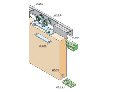 SC - POSUVNÝ SYSTÉM 100 SILENT 120 KG  STM - strieborná matná (AF)