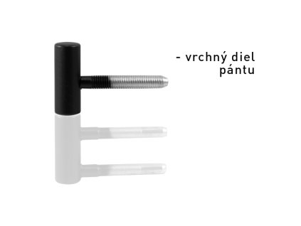 OV - Pánt nenastaviteľný vrchný 100/15  CIM - čierna matná