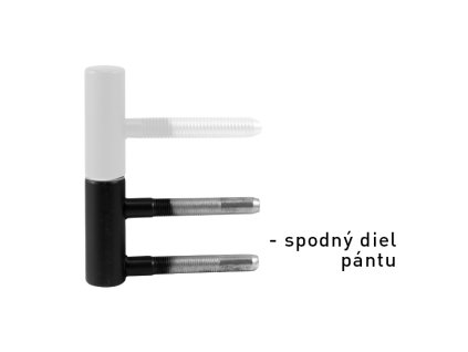 OV - Pánt nenastaviteľný spodný 101/15  CIM - čierna matná