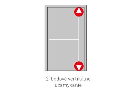 JNF - PANIKOVÉ KOVANIE 2B - FA.20.954.KIT - 2D PK/KL SO s kľučkou a cylindrickou  vložkou STRIEBORNÁ  STM - strieborná matná