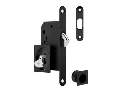 ATZ - Set na posuvné dvere hranatý 3973 BB  CIM - čierna matná (20)