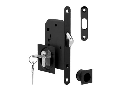 ATZ - Set na posuvné dvere hranatý 3971 PZ  CIM - čierna matná (20)