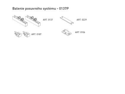 SC - Balenie posuvného systému 100 SILENT FILO art. 0137P