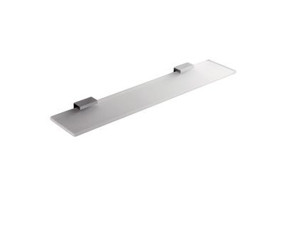 CB - LOOK B1616 - Sklenená polička s držiakmi 60 cm  CHL - chróm lesklý (CR)