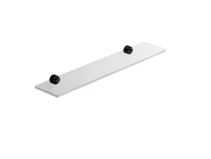 CB - PLUS W4916 - Sklenená polička s držiakmi 60 cm  CIM - čierna matná (NM)