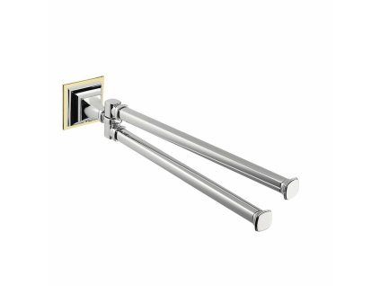 CB - PORTOFINO B3212 + B3200OZ - Držiak na uteráky dvojitý  41,5 cm s podložkou  CHL/ZLL - chróm lesklý/zlatá lesklá (CR/OL)