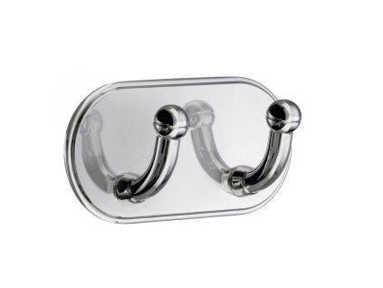 SO - BB - BK1121 - Samolepiaci vešiak na uteráky dvojitý CHL - chróm lesklý