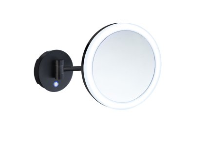 SO - OUTLINE FK485EBP - Zväčšovacie kozmetické zrkadlo s LED osvetlením CIM - čierna matná