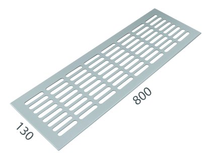 SRL - ALFA vetracia mriežka 130 x 800 mm  STM - strieborná matná (C0)