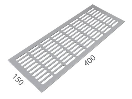SRL - ALFA vetracia mriežka 150 x 400 mm  STM - strieborná matná (C0)