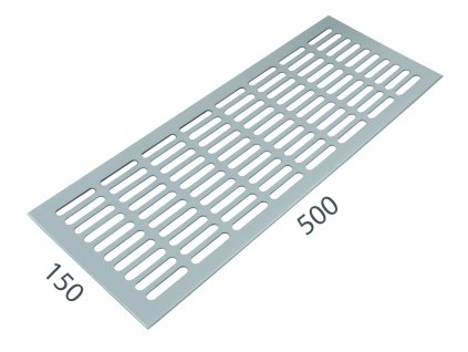 SRL - ALFA vetracia mriežka 150 x 500 mm  STM - strieborná matná (C0)