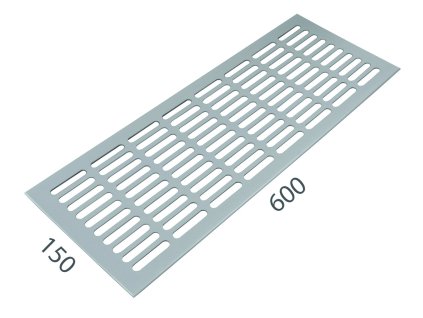 SRL - ALFA vetracia mriežka 150 x 600 mm  STM - strieborná matná (C0)