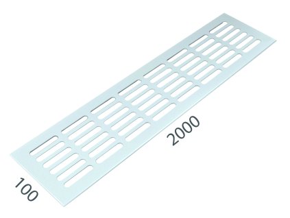 SRL - ALFA vetracia mriežka 100 x 2000 mm  BIL - biela lesklá (RAL 9010)
