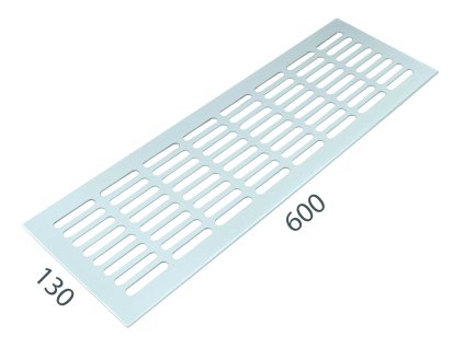 SRL - ALFA vetracia mriežka 130 x 600 mm  BIL - biela lesklá (RAL 9010)