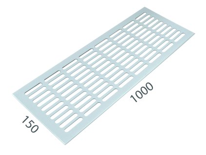 SRL - ALFA vetracia mriežka 150 x 1000 mm  BIL - biela lesklá (RAL 9010)