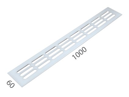 SRL - ALFA vetracia mriežka 60 x 1000 mm  BIL - biela lesklá (RAL 9010)