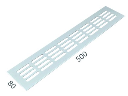 SRL - ALFA vetracia mriežka 80 x 500 mm  BIL - biela lesklá (RAL 9010)