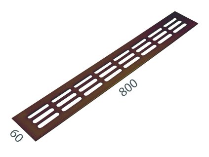 SRL - ALFA vetracia mriežka 60 x 800 mm  BRM - bronz matný (C33)