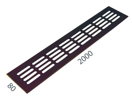 SRL - ALFA vetracia mriežka 80 x 2000 mm  BRM - bronz matný (C33)
