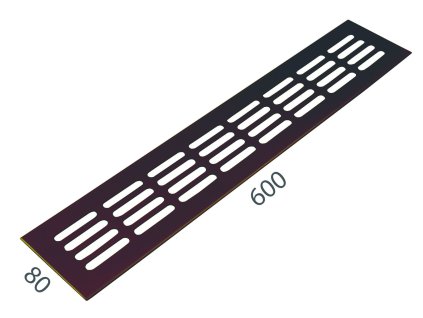 SRL - ALFA vetracia mriežka 80 x 600 mm  BRM - bronz matný (C33)