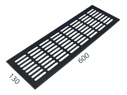 SRL - ALFA vetracia mriežka 130 x 600 mm  CIM - čierna matná (C35)